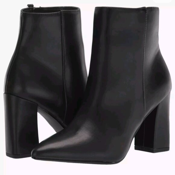 Madden Girl Flexx Black Pari Boots Heeled Booties New NIB Size 10 Classic - Picture 1 of 8
